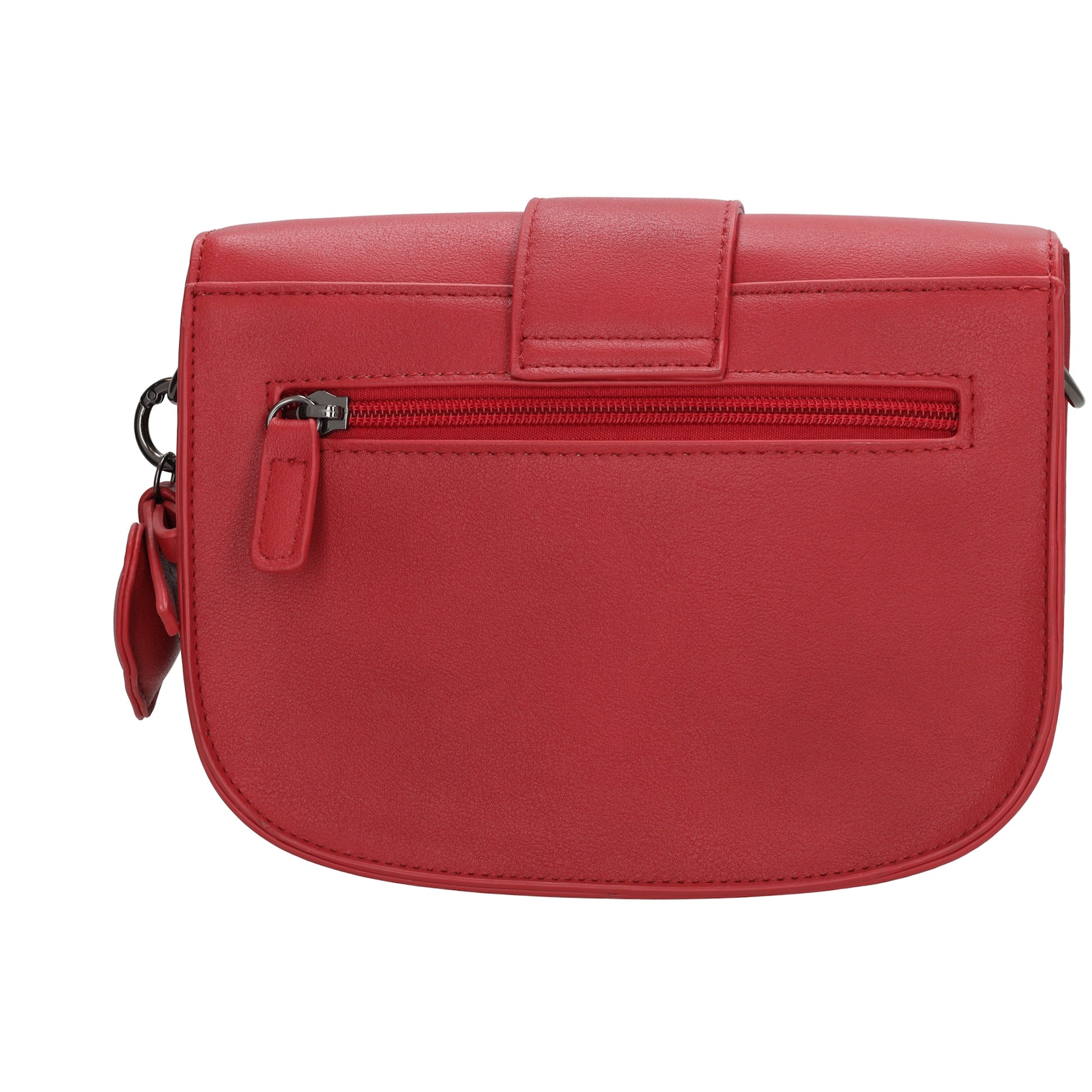 Crossbody-Tasche 16x21cm in Rot mit Überschlag - leder-accessoires.com