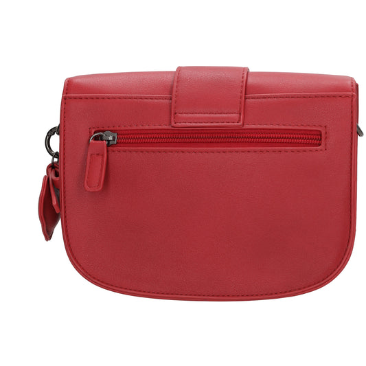 Crossbody-Tasche 16x21cm in Rot mit Überschlag
