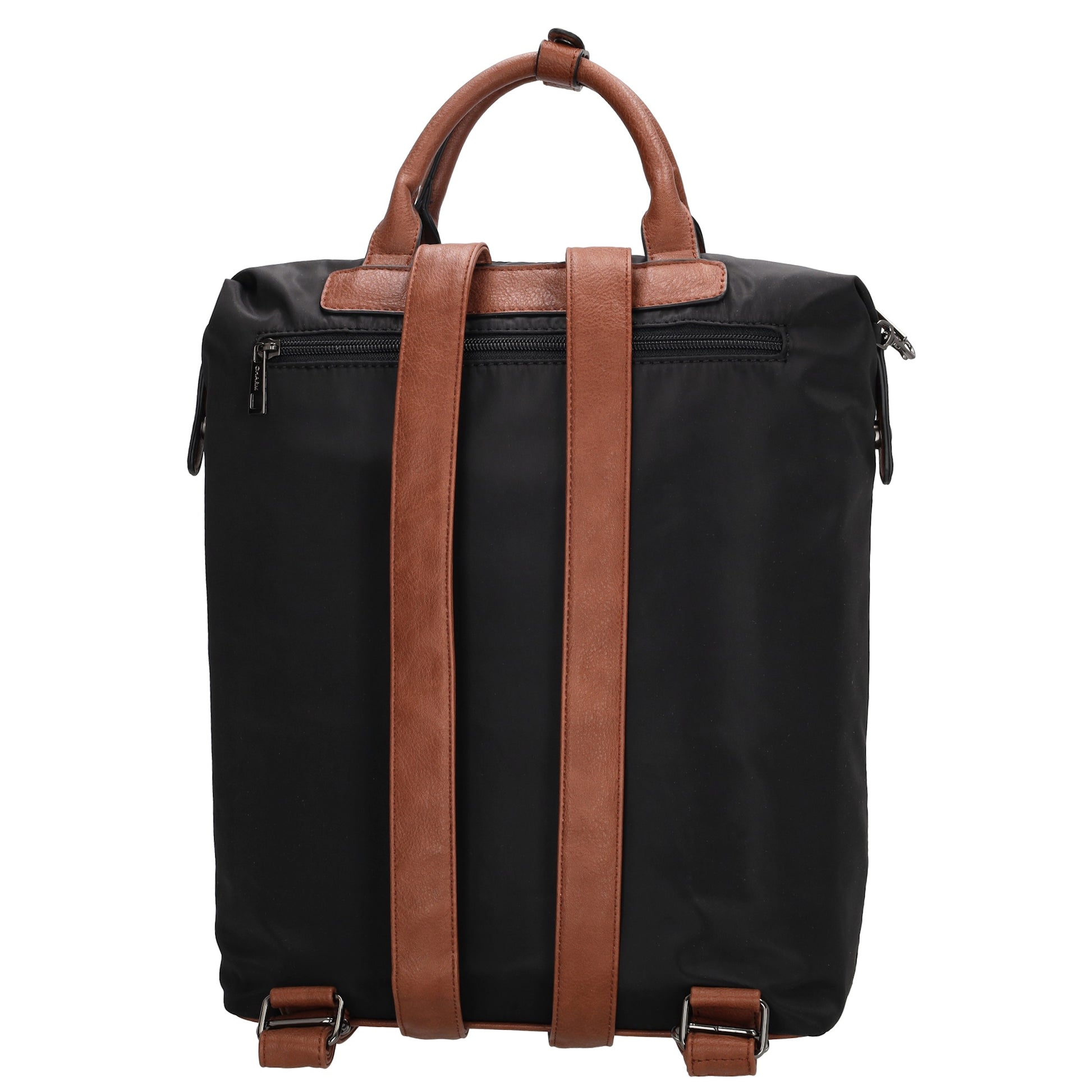 Rucksack 28 x 40cm in Schwarz aus Nylon|Polyester mit Reißverschluss - leder-accessoires.com
