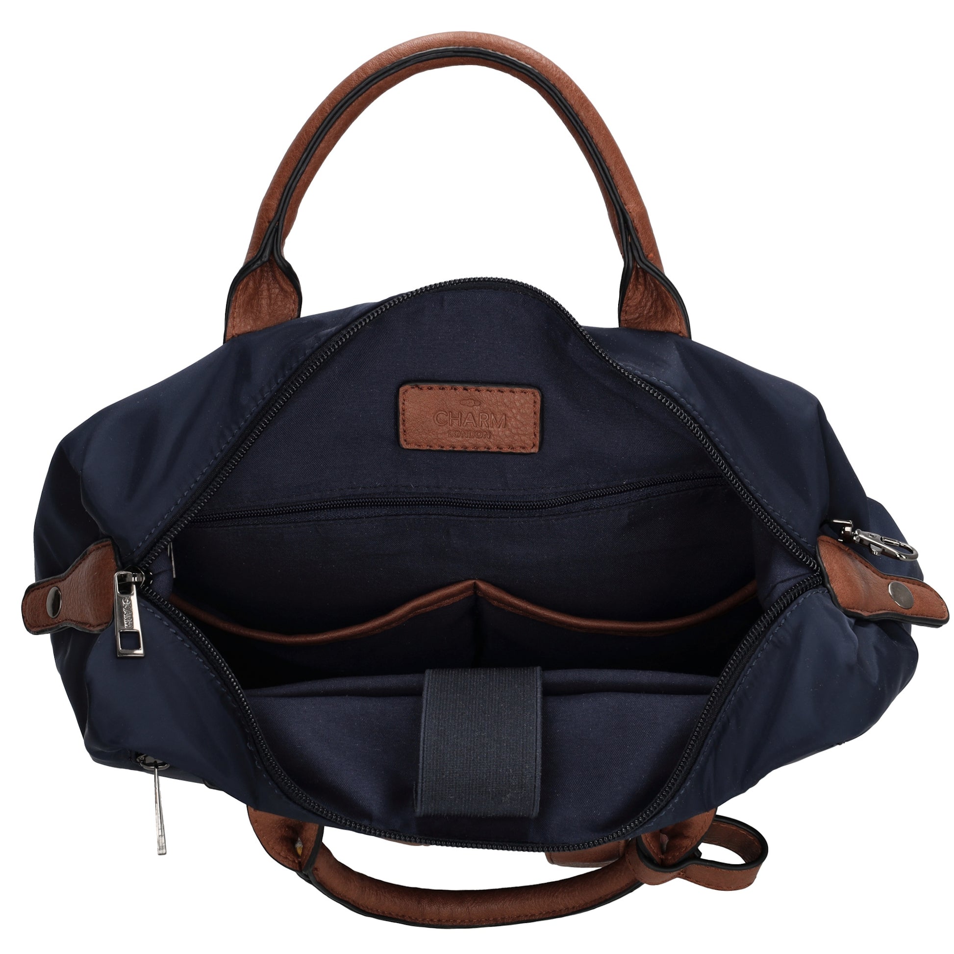 Rucksack 28 x 40cm in Blau aus Nylon|Polyester mit Reißverschluss - leder-accessoires.com