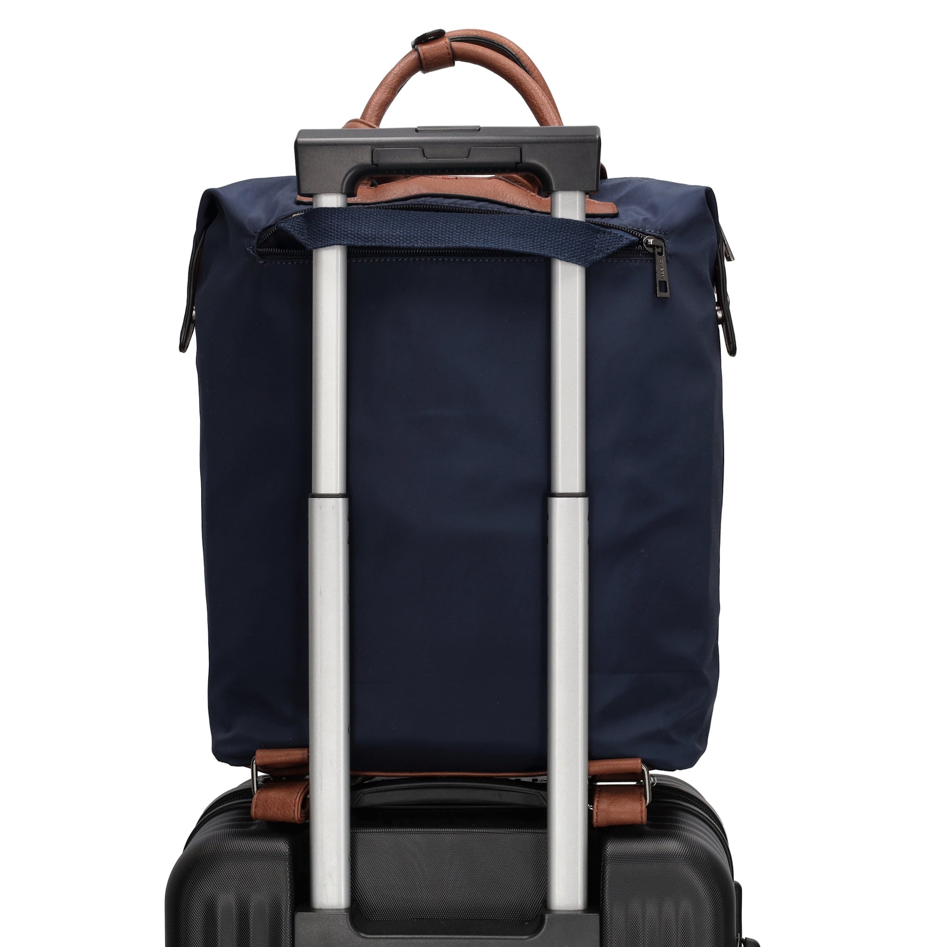 Rucksack 28 x 40cm in Blau aus Nylon|Polyester mit Reißverschluss - leder-accessoires.com