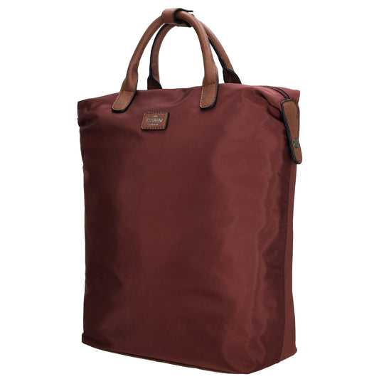 Rucksack 28 x 40cm in Weinrot|Burgunder aus Nylon|Polyester mit Reißverschluss
