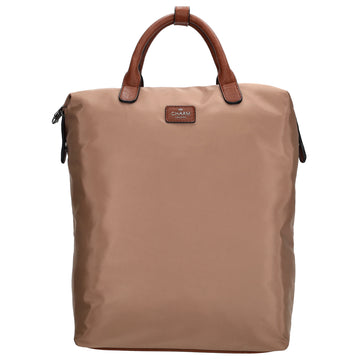 Rucksack 28 x 40cm in Taupe aus Nylon|Polyester mit Reißverschluss