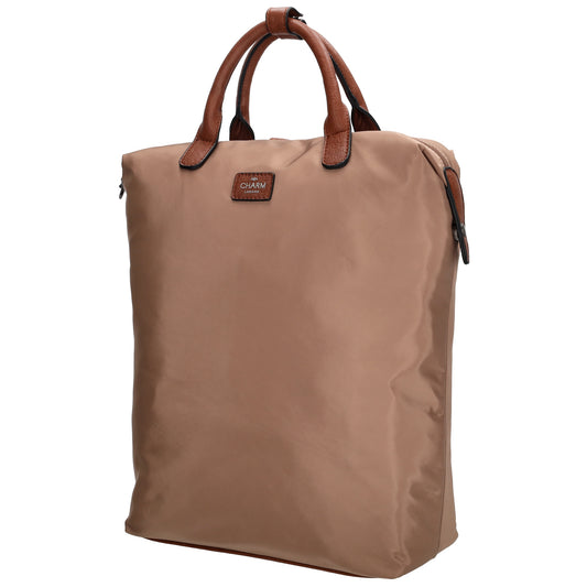 Rucksack 28 x 40cm in Taupe aus Nylon|Polyester mit Reißverschluss