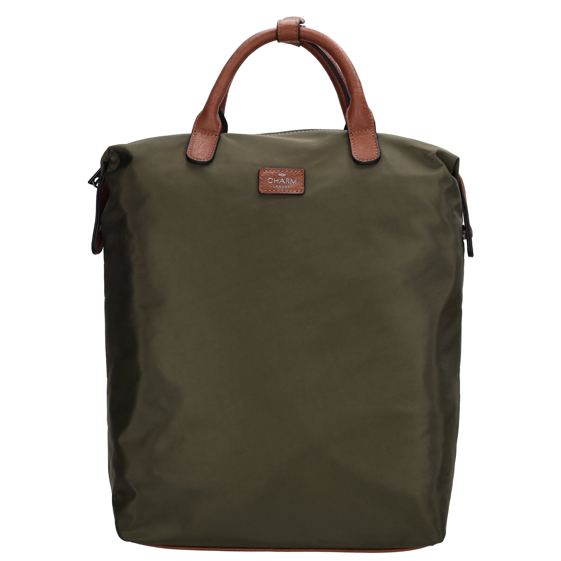 Rucksack 28 x 40cm in  Grün aus Nylon|Polyester mit Reißverschluss - leder-accessoires.com