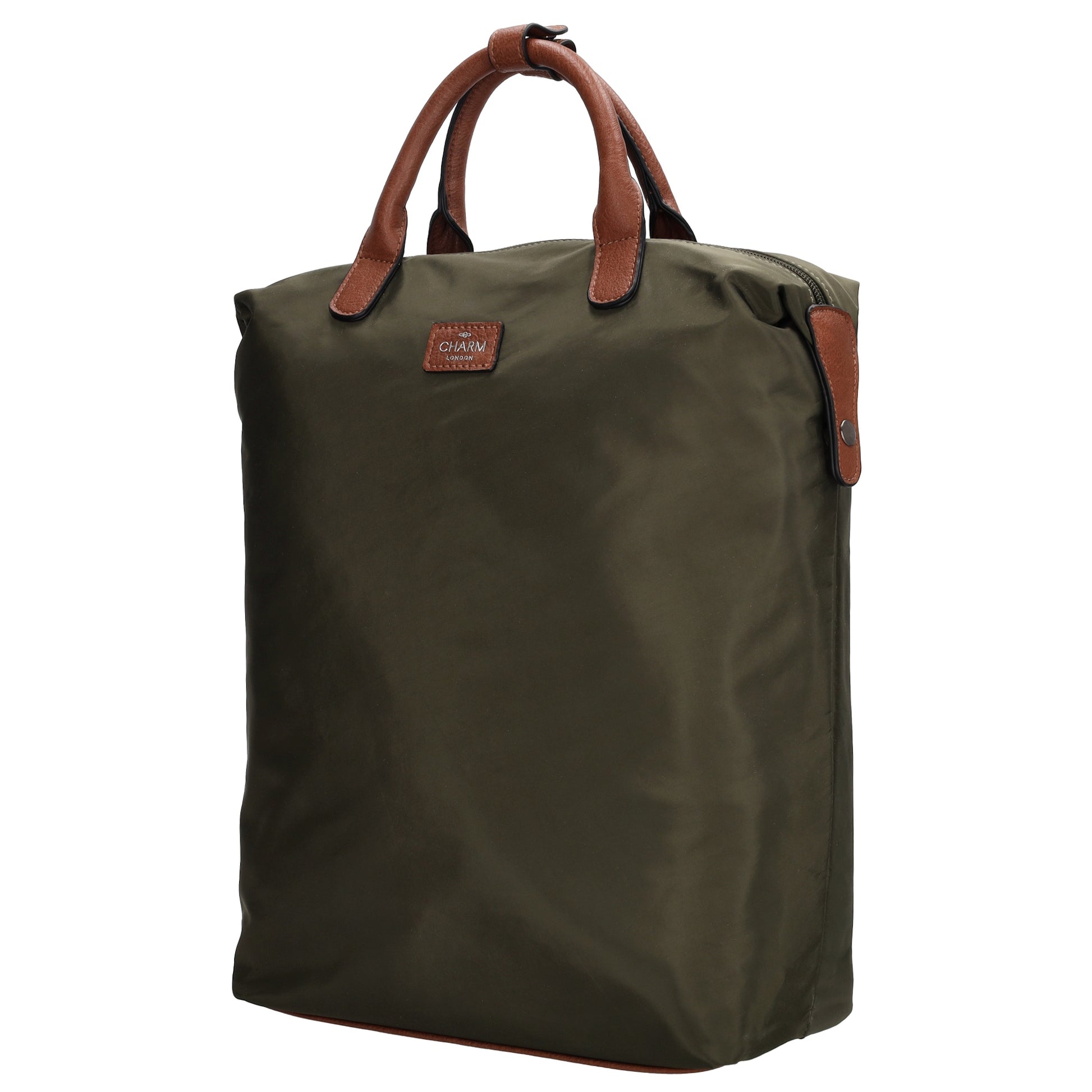 Rucksack 28 x 40cm in  Grün aus Nylon|Polyester mit Reißverschluss - leder-accessoires.com