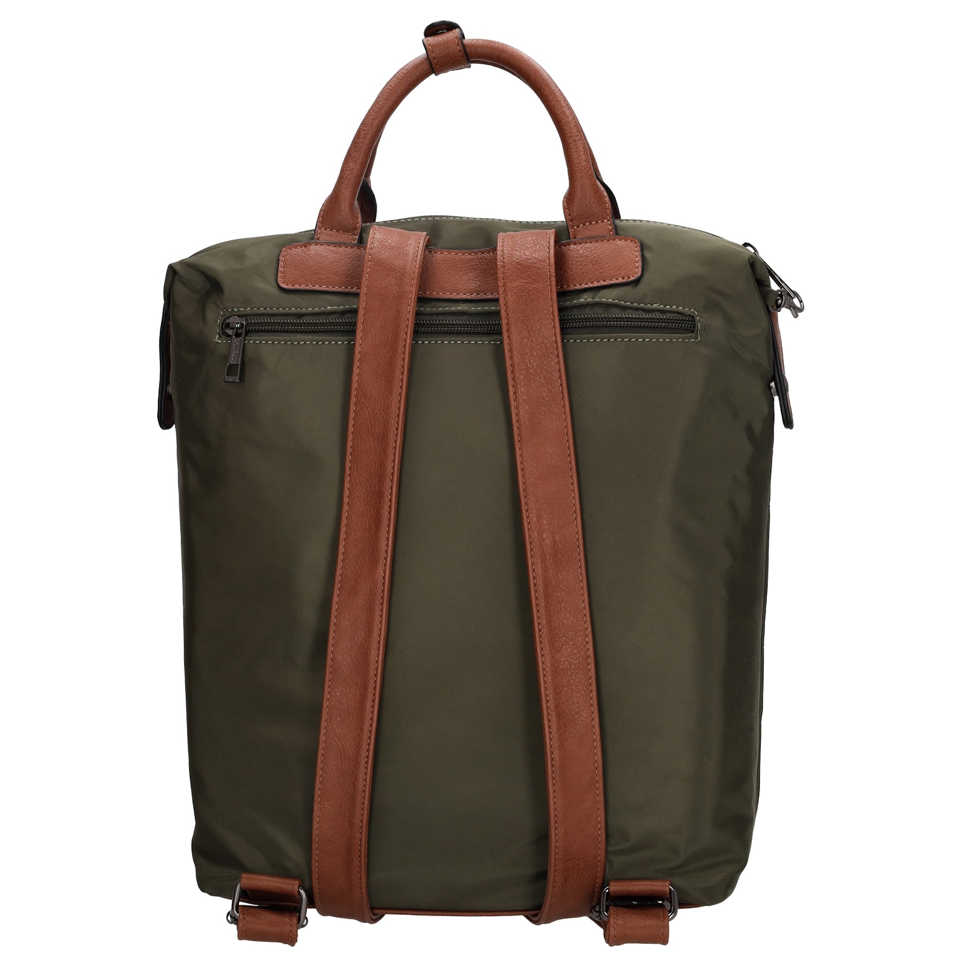 Rucksack 28 x 40cm in  Grün aus Nylon|Polyester mit Reißverschluss - leder-accessoires.com