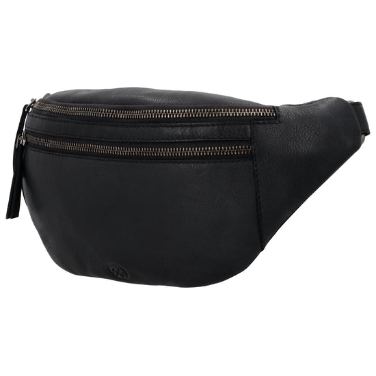 Leder Bodybag  29x18 cm in Schwarz - leder-accessoires.com