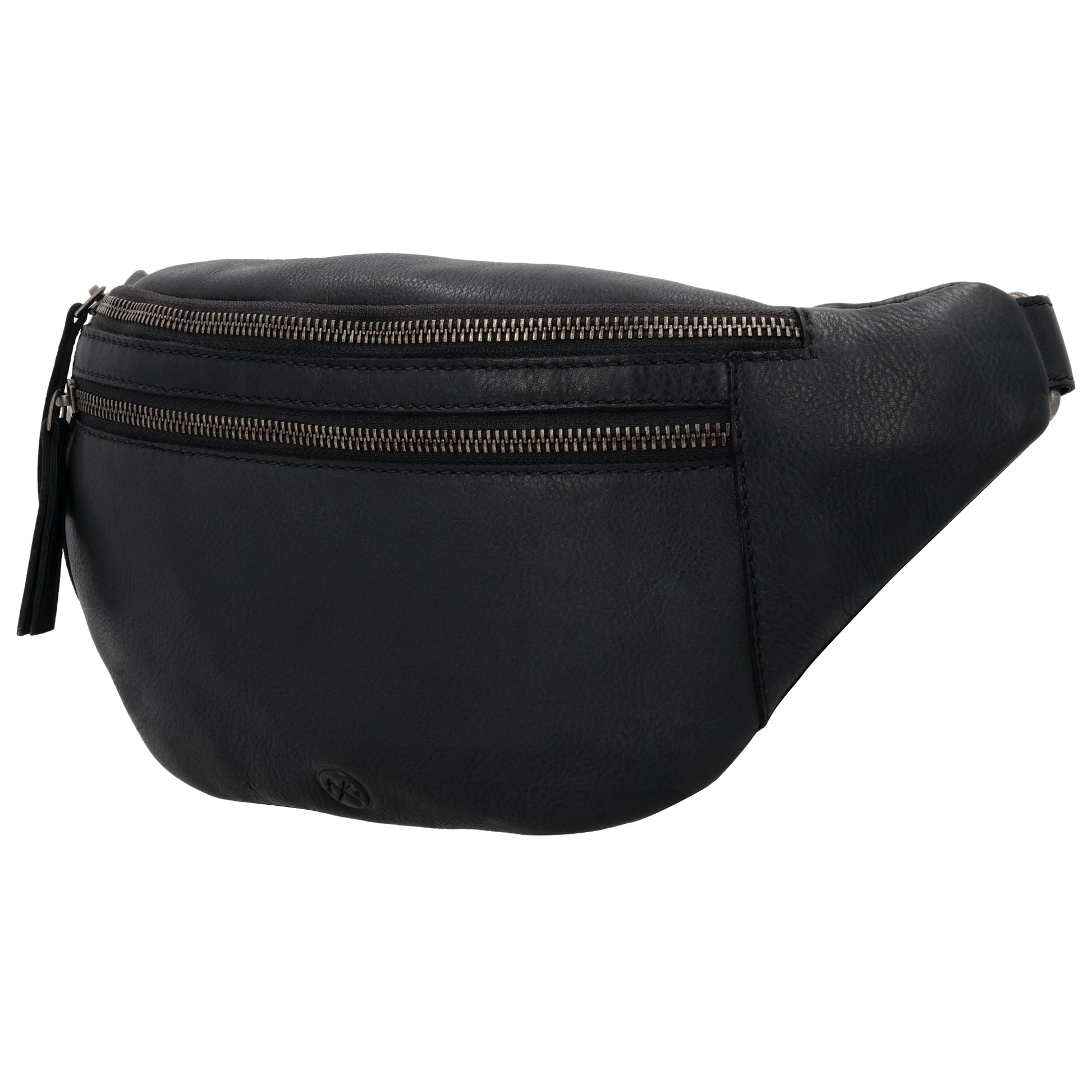 Leder Bodybag  29x18 cm in Schwarz - leder-accessoires.com