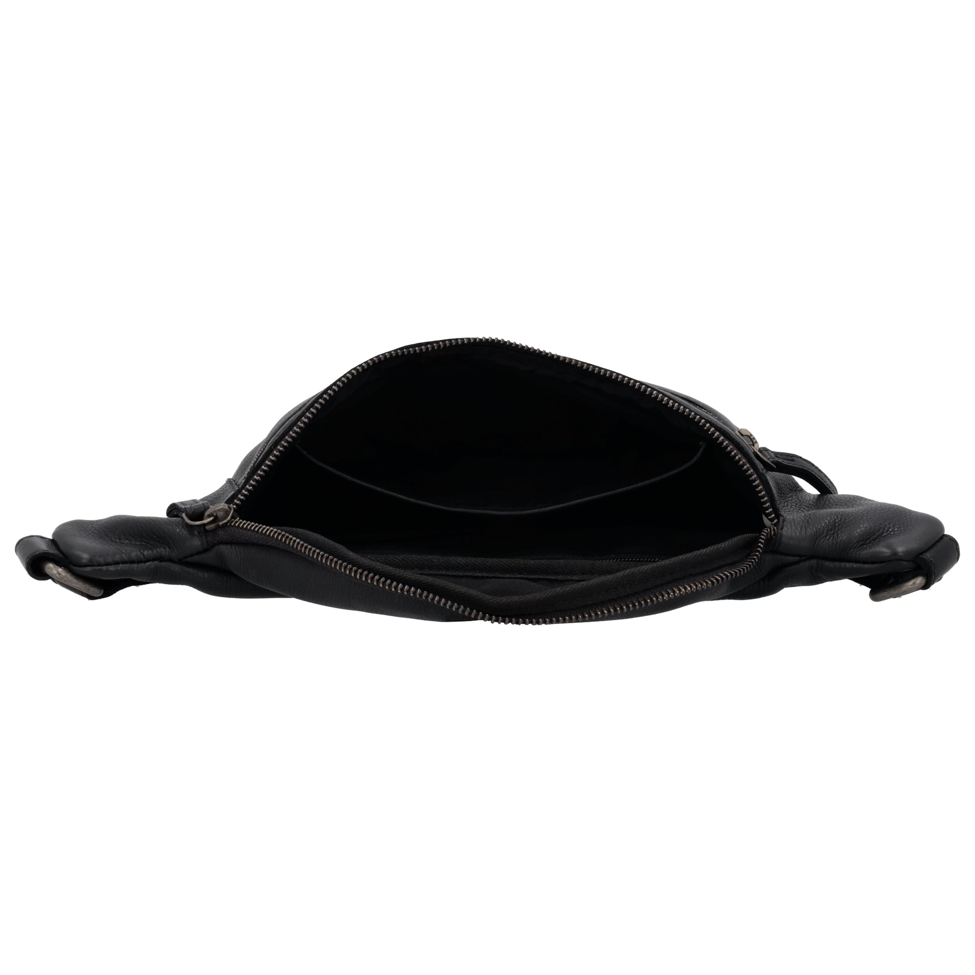 Leder Bodybag  29x18 cm in Schwarz - leder-accessoires.com