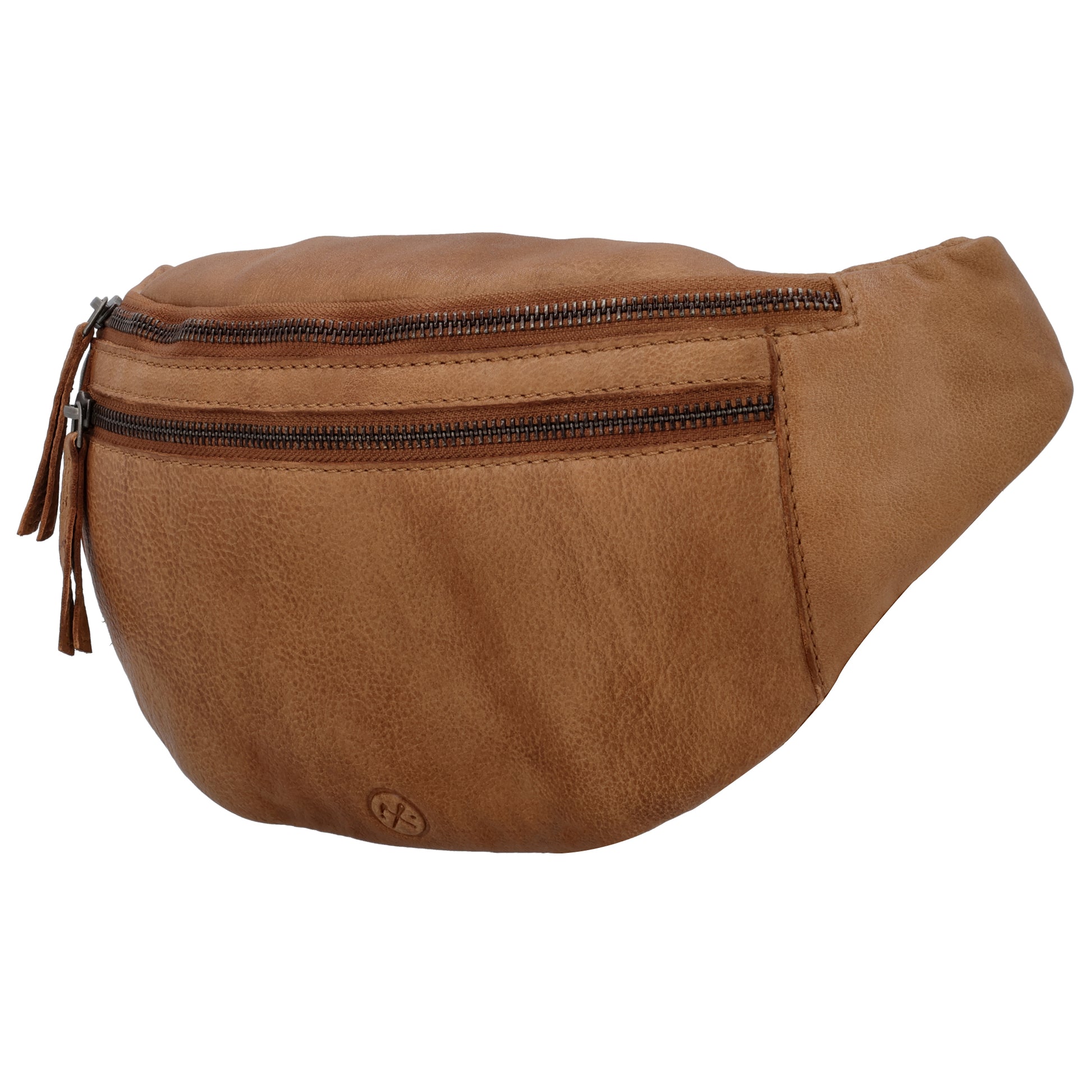 Leder Bodybag  29x18 cm in Cognac - leder-accessoires.com