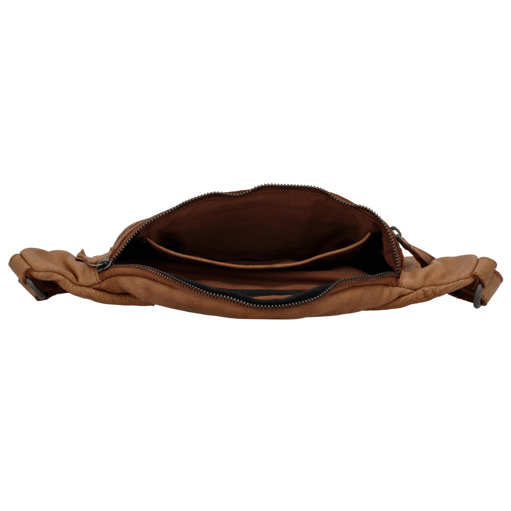 Leder Bodybag  29x18 cm in Cognac - leder-accessoires.com