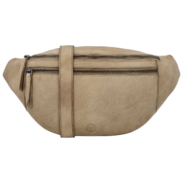 Leder Bodybag  29x18 cm in Sand - leder-accessoires.com