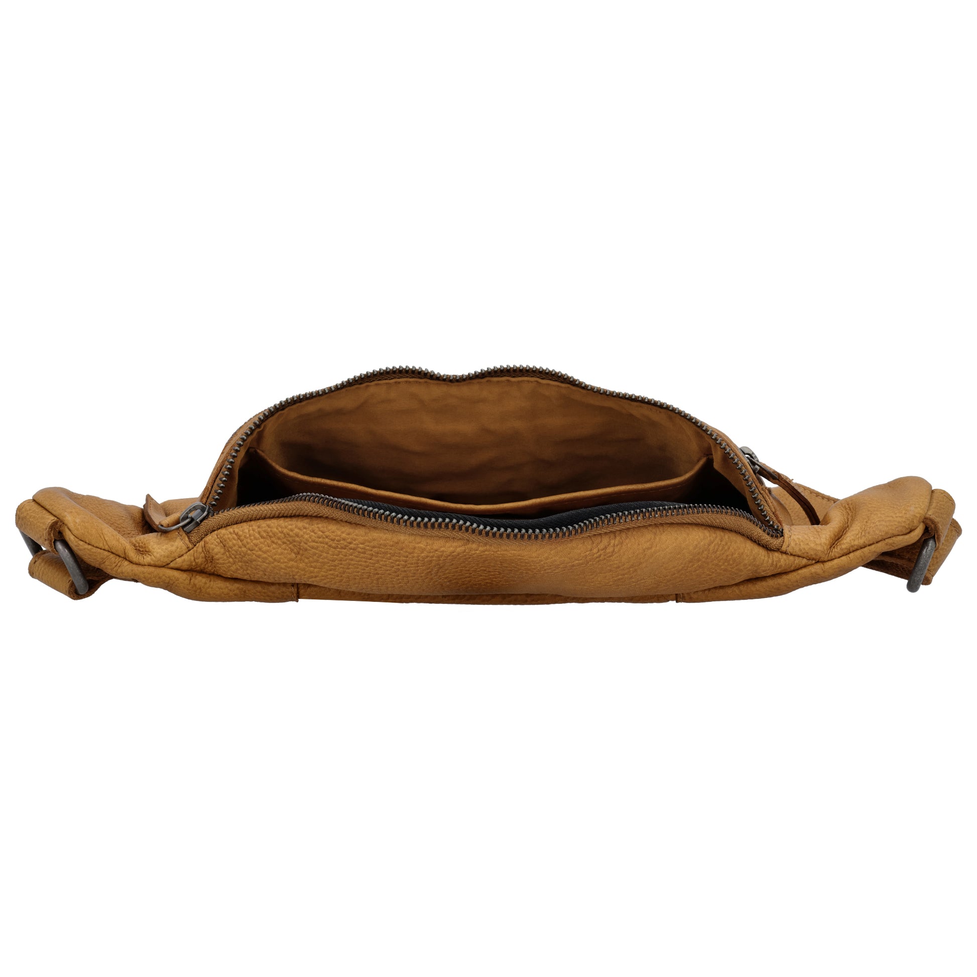Leder Bodybag  29x18 cm in Ockergelb - leder-accessoires.com