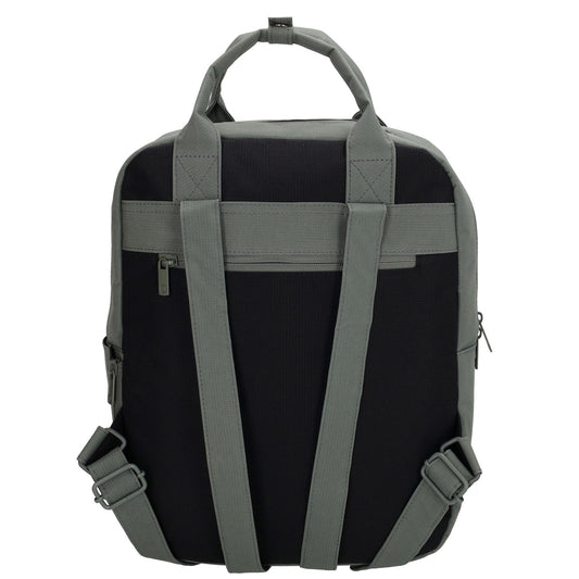 Laptoprucksack 37x27cm in Schwarz|Grau aus Nylon - leder-accessoires.com