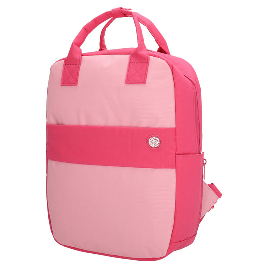 Laptoprucksack 37x27cm in Rosa | Pink aus Nylon - leder-accessoires.com