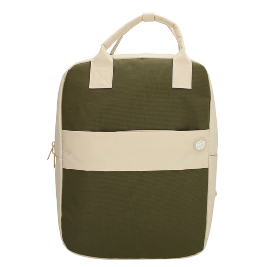 Laptoprucksack 37x27cm in Oliv|Natur aus Nylon - leder-accessoires.com