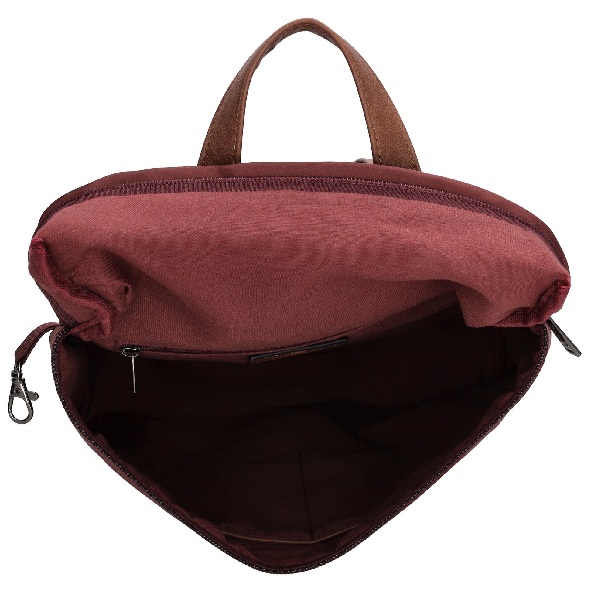 Rucksack 26 x 29cm in Weinrot|Burgunder aus Nylon|Polyester - leder-accessoires.com