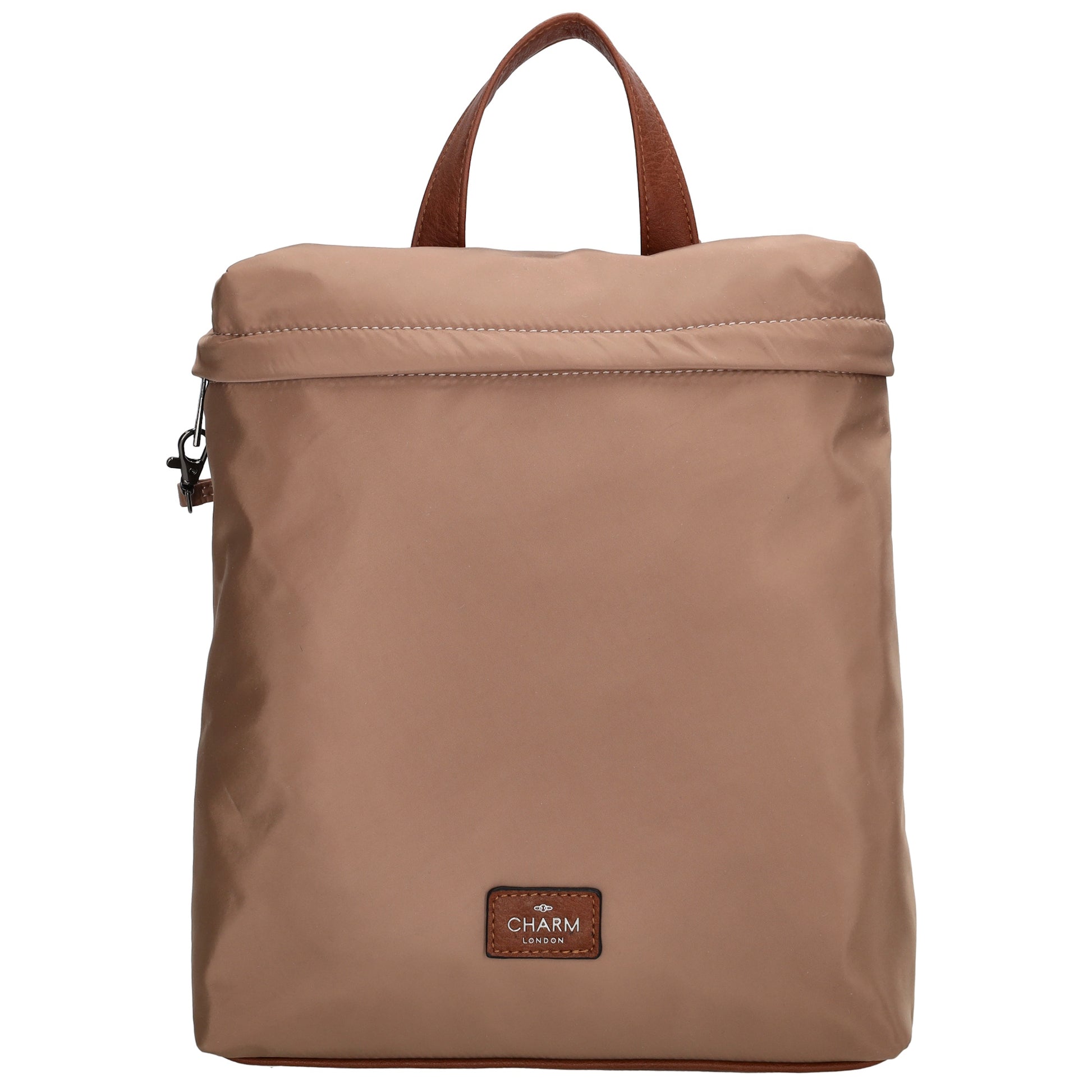 Rucksack 26 x 29cm in Taupe aus Nylon|Polyester - leder-accessoires.com
