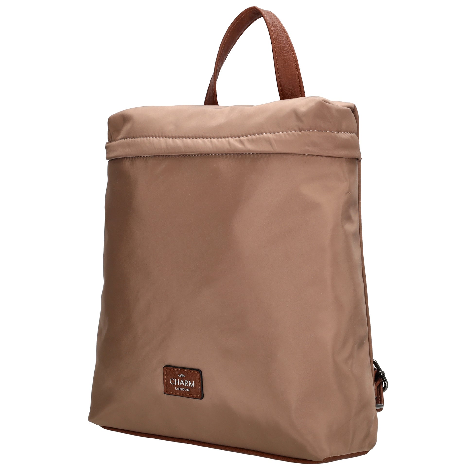 Rucksack 26 x 29cm in Taupe aus Nylon|Polyester - leder-accessoires.com