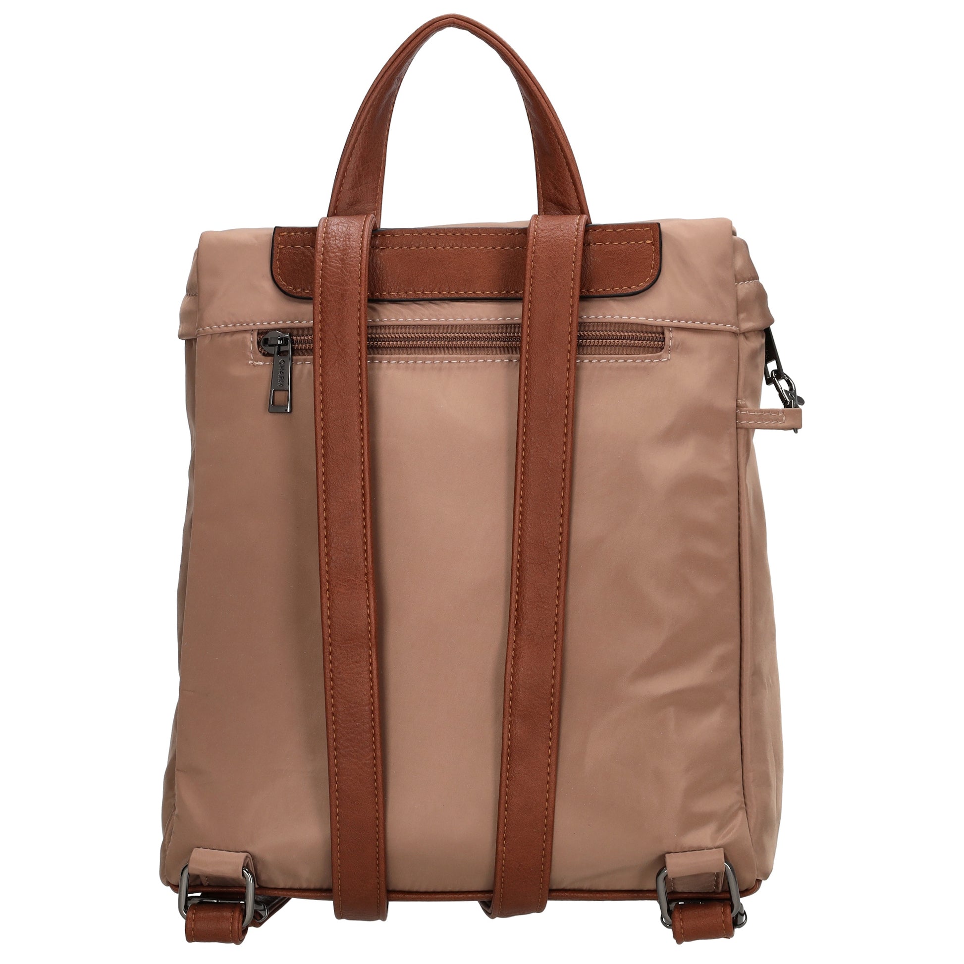 Rucksack 26 x 29cm in Taupe aus Nylon|Polyester - leder-accessoires.com