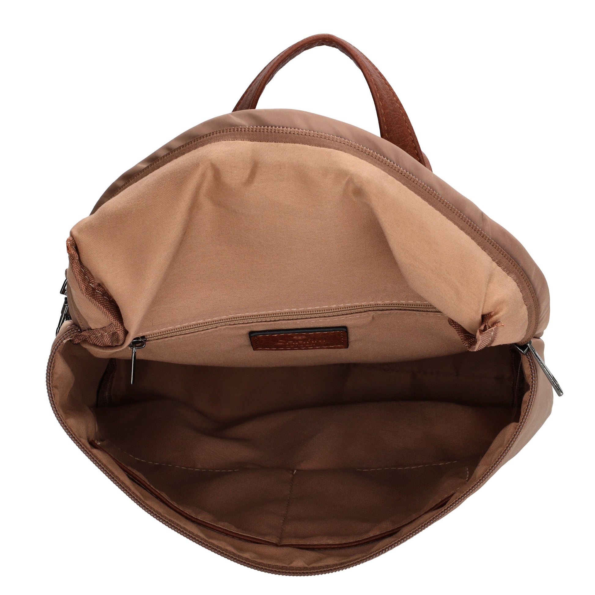 Rucksack 26 x 29cm in Taupe aus Nylon|Polyester - leder-accessoires.com