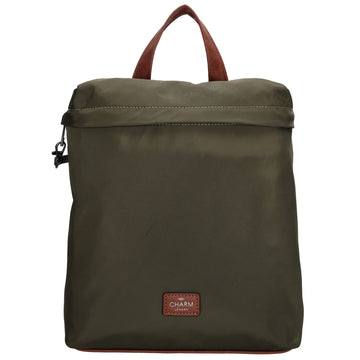 Rucksack 26 x 29cm in Oliv|Grün aus Nylon|Polyester - leder-accessoires.com
