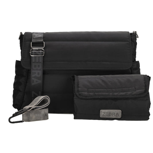 Wickeltasche in Schwarz 44 x 30cm aus Nylon