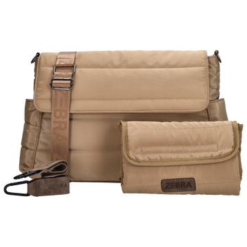 Wickeltasche in Taupe 44 x 30cm aus Nylon