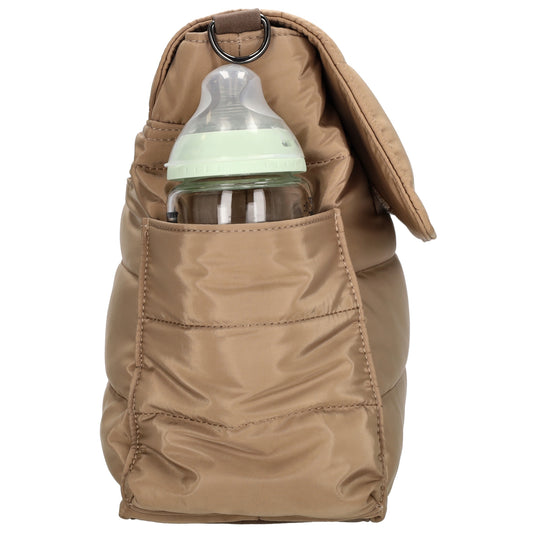 Wickeltasche in Taupe 44 x 30cm aus Nylon