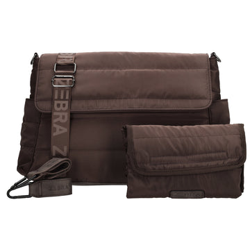 Wickeltasche in Braun 44 x 30cm aus Nylon