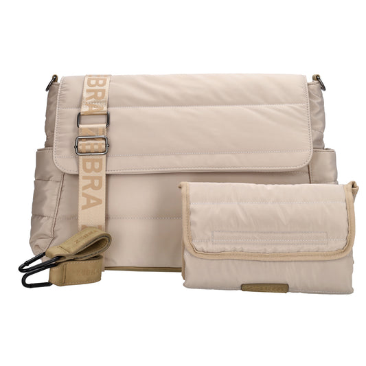 Wickeltasche in Helltaupe 44 x 30cm aus Nylon