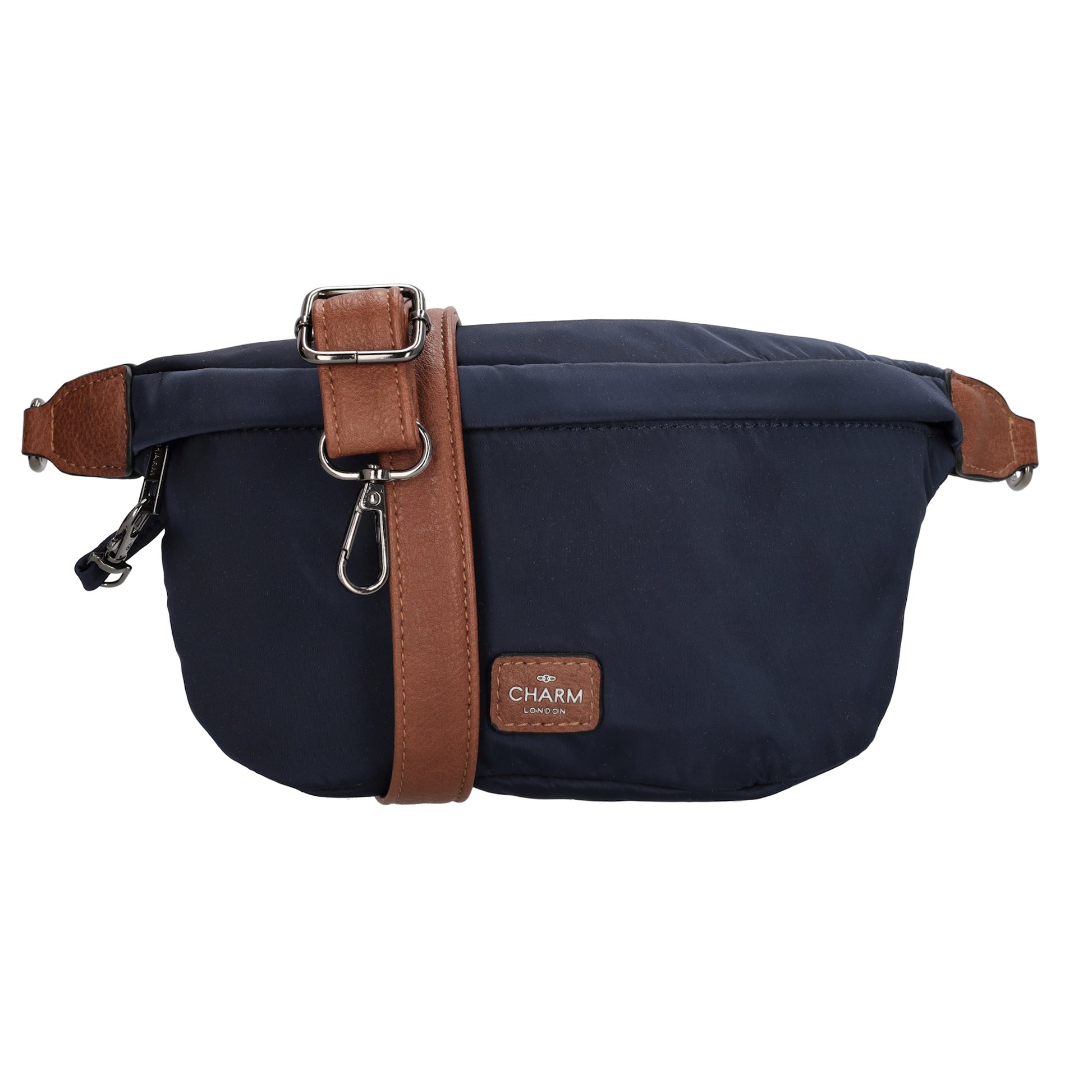 Bodybag 22x14cm in Blau mit Reißverschluss - leder-accessoires.com
