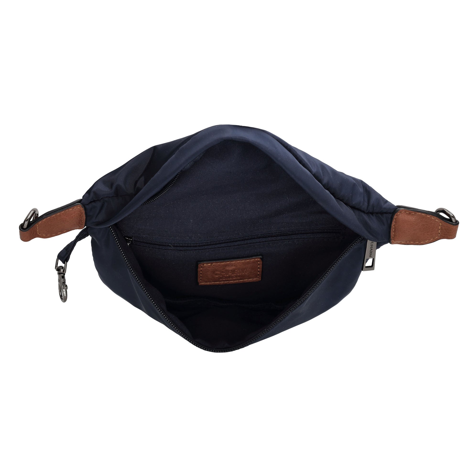 Bodybag 22x14cm in Blau mit Reißverschluss - leder-accessoires.com