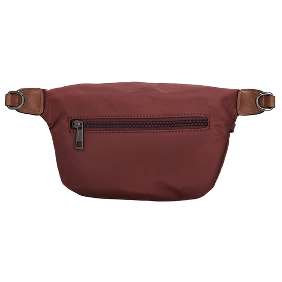 Bodybag 22x14cm in Weinrot|Burgund mit Reißverschluss - leder-accessoires.com