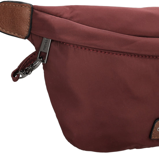 Bodybag 22x14cm in Weinrot|Burgund mit Reißverschluss - leder-accessoires.com