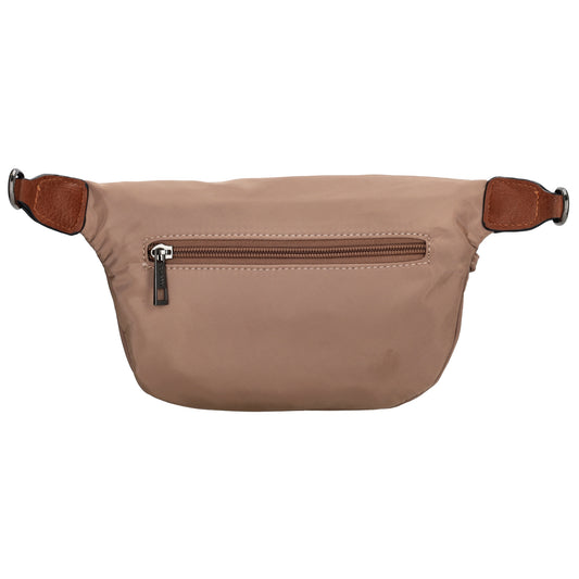 Bodybag 22x14cm in Taupe mit Reißverschluss