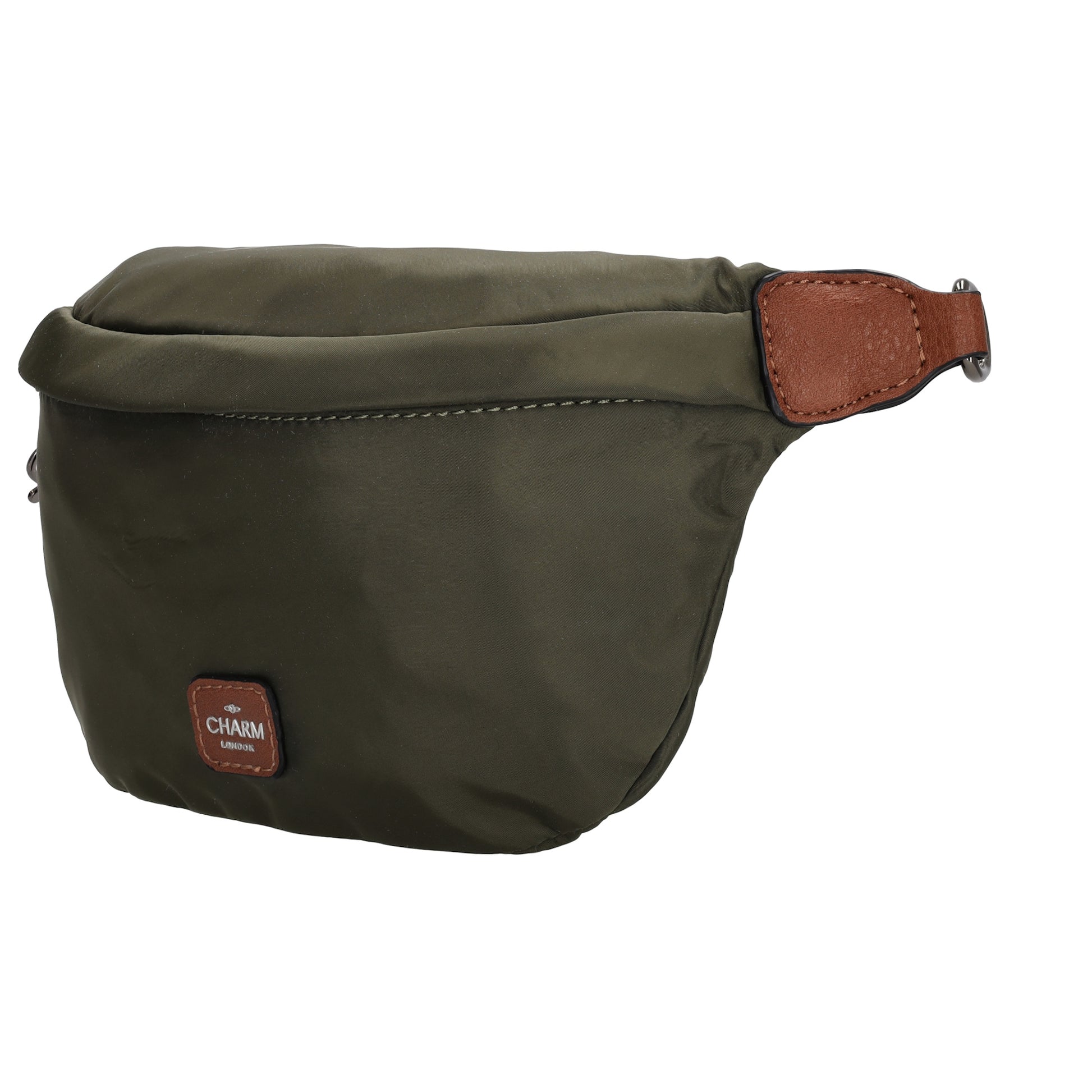 Bodybag 22x14cm in Oliv|Grün mit Reißverschluss - leder-accessoires.com
