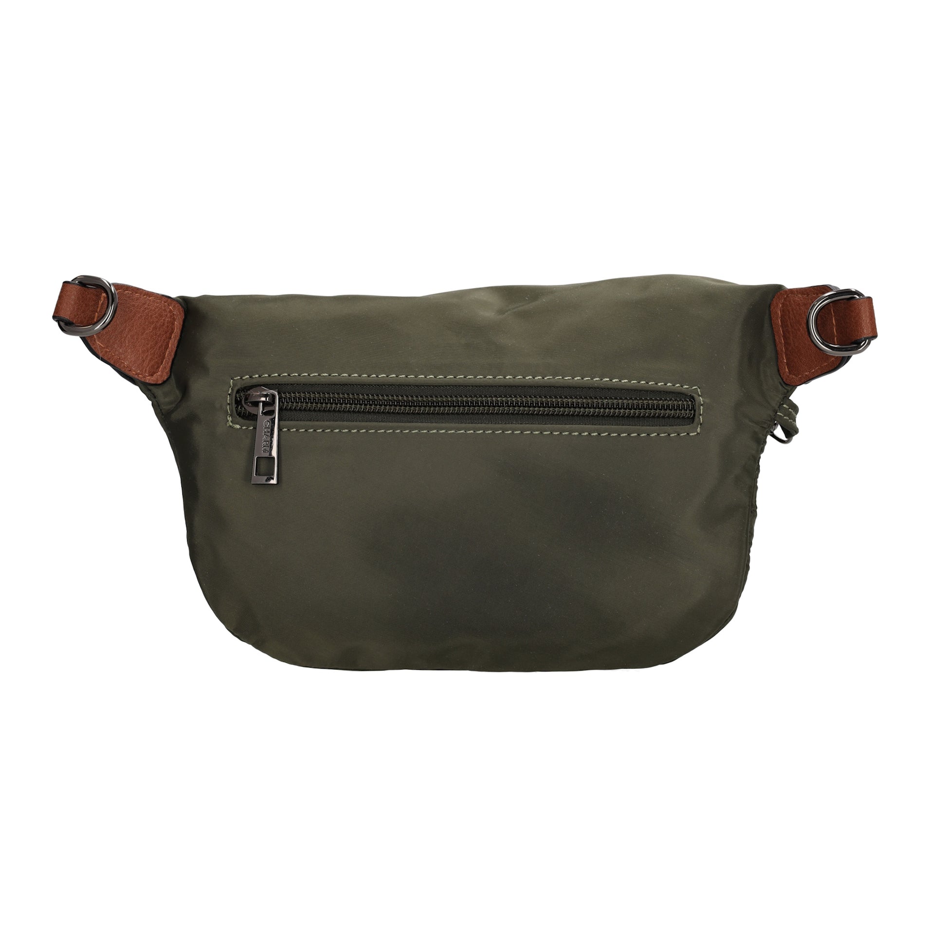 Bodybag 22x14cm in Oliv|Grün mit Reißverschluss - leder-accessoires.com