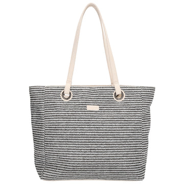 Formentera Shopper 50x35cm Schwarz Weiß – zeitlos und modern