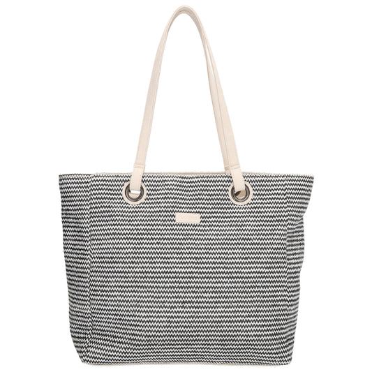 Formentera Shopper 50x35cm Schwarz Weiß – zeitlos und modern