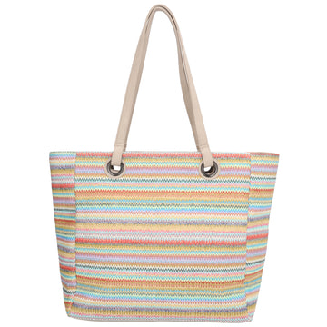 Formentera Shopper 50x35cm Multicolor Rot – farbenfroher Sommerbegleiter