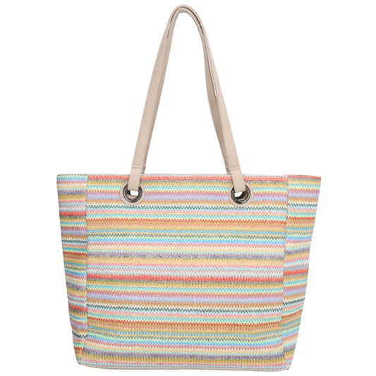 Formentera Shopper 50x35cm Multicolor Rot – farbenfroher Sommerbegleiter