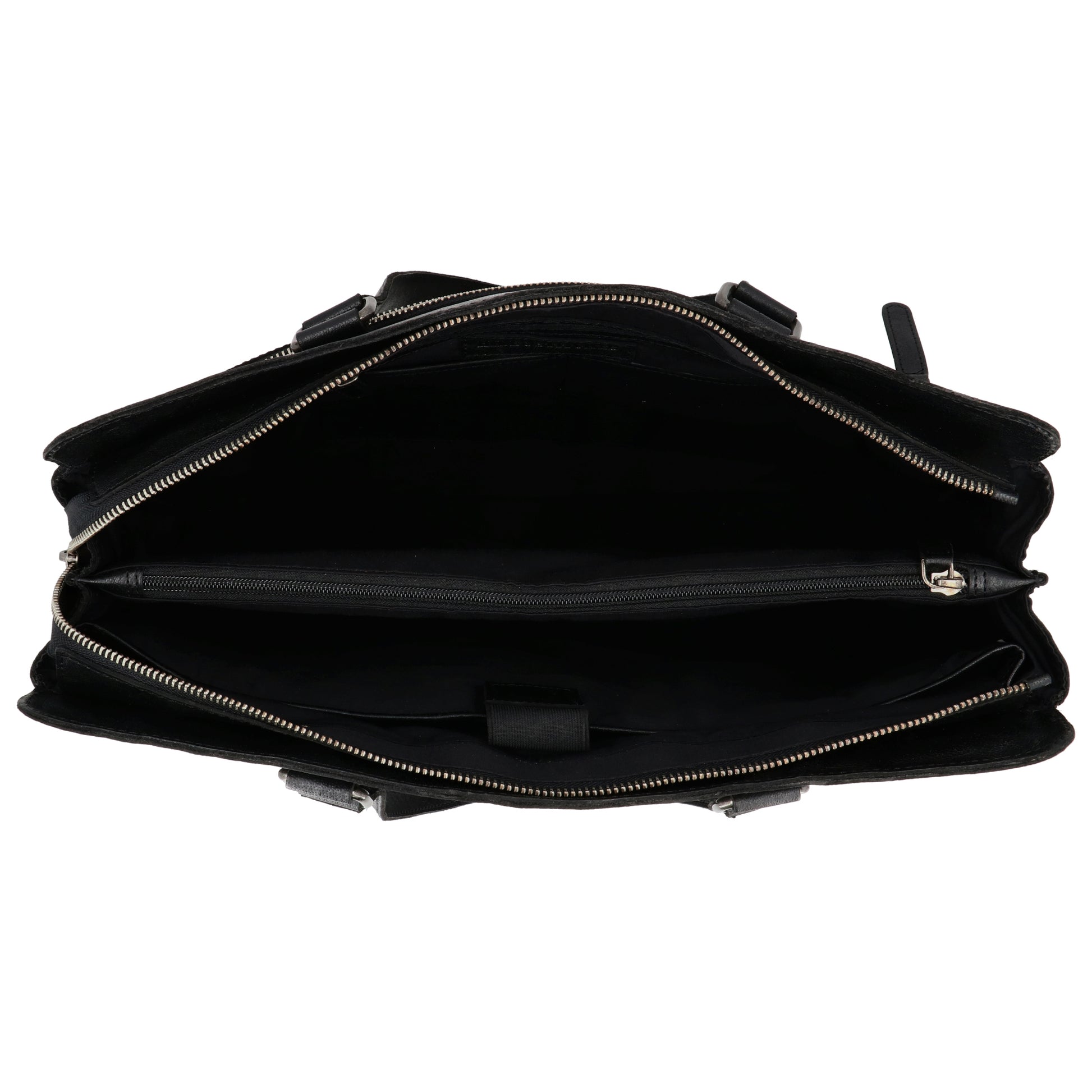 Business-| Laptoptasche 40x32cm in Schwarz mit Reißverschluss - leder-accessoires.com