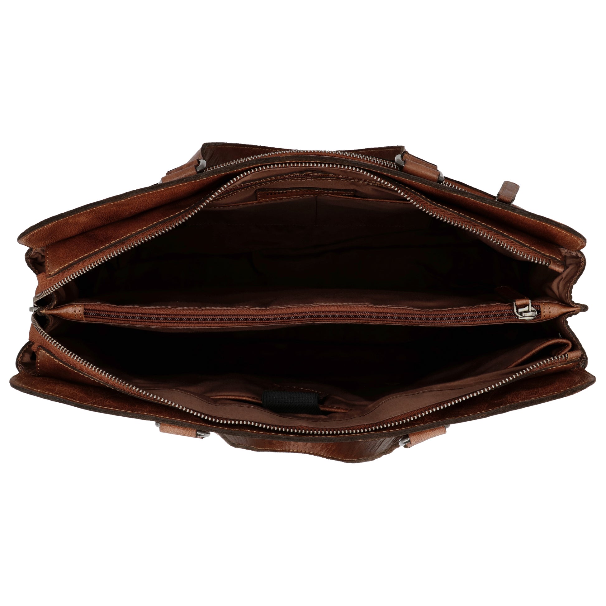 Business-| Laptoptasche 40x32cm in Cognac mit Reißverschluss - leder-accessoires.com