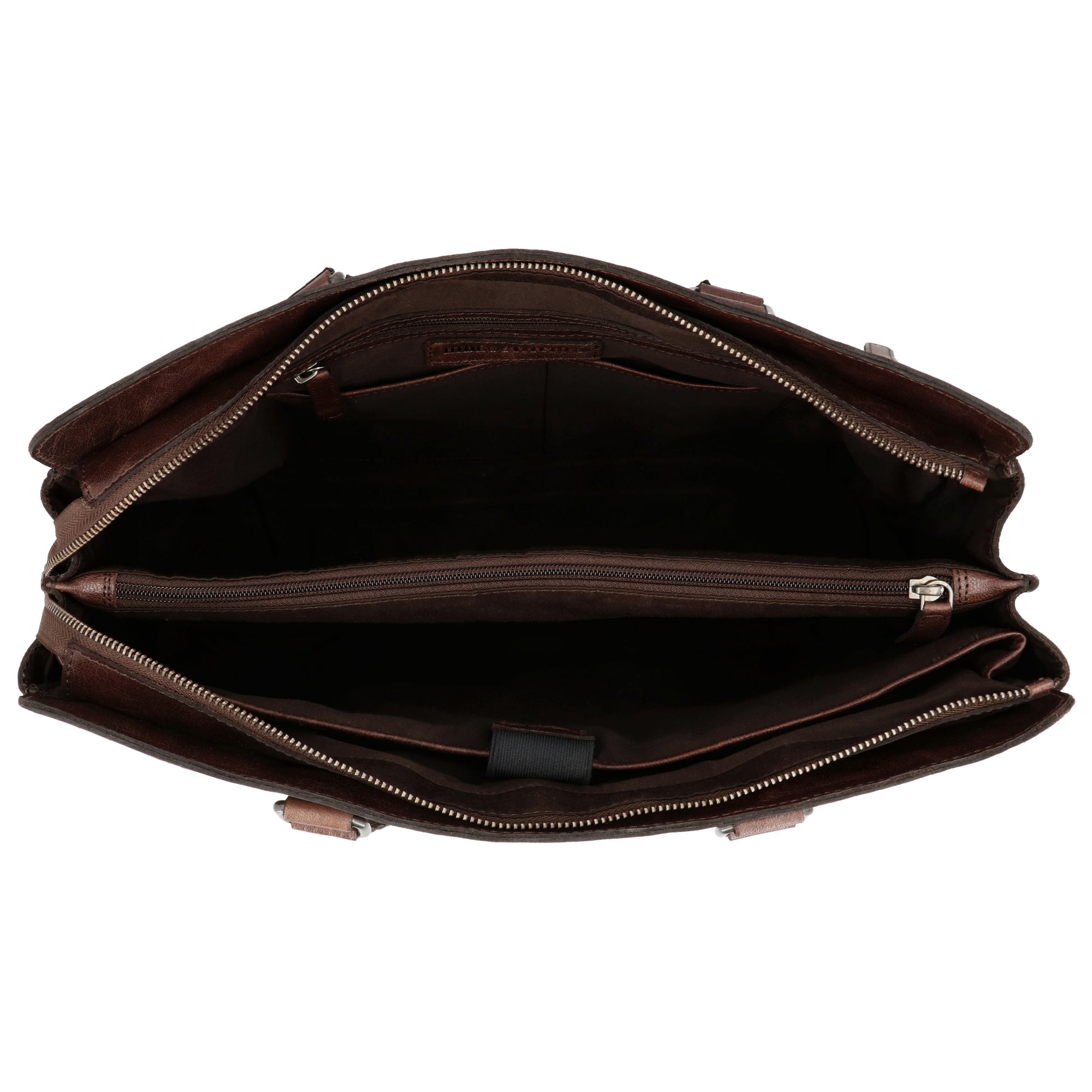 Business-| Laptoptasche 40x32cm in Braun mit Reißverschluss - leder-accessoires.com