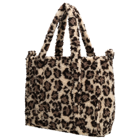 Teddy Tasche Damen 27 x 22cm Leo – Handtasche in Leoparden-Optik