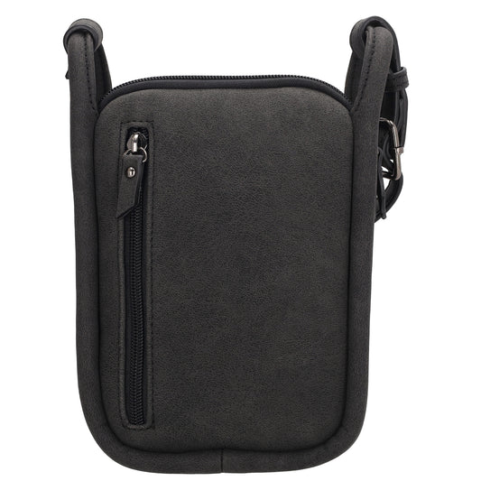 Handytasche 17x12x6cm in Schwarz aus Kunstleder