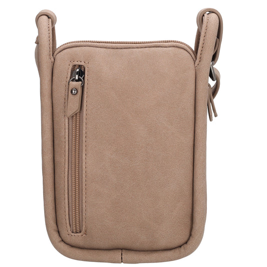 Handytasche 17x12x6cm in Taupe aus Kunstleder