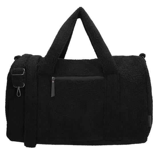 Reisetasche Teddy 50x32cm  in Schwarz mit Reißverschluss - leder-accessoires.com